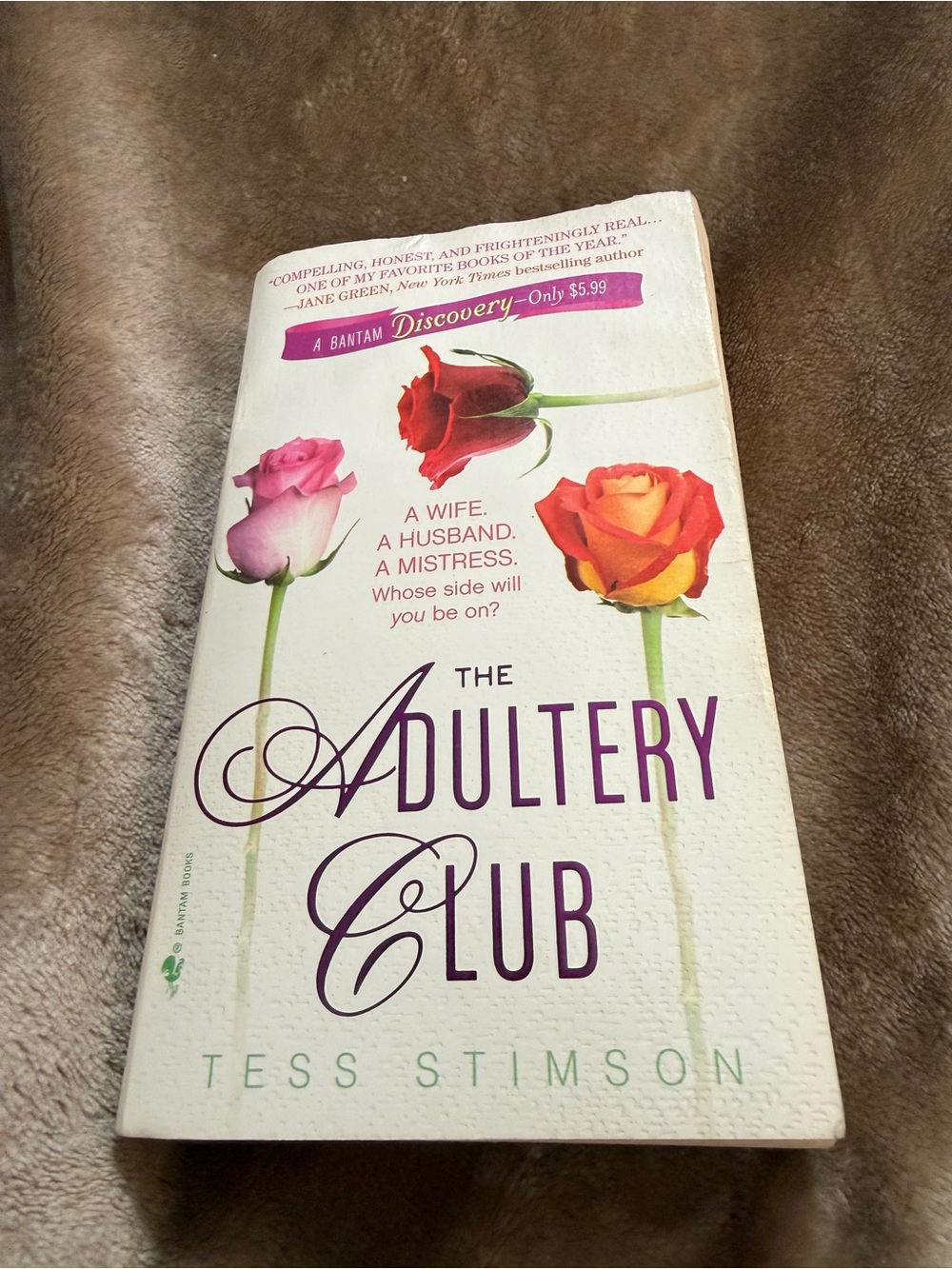 The Adultery Club by Tess Stimson GUC - White Cover with Floral Accents